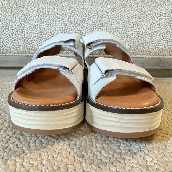 MIZ MOOZ Violetta White Leather Platform Adjustable Sport Sandal Sz 39 - Picture 10 of 15